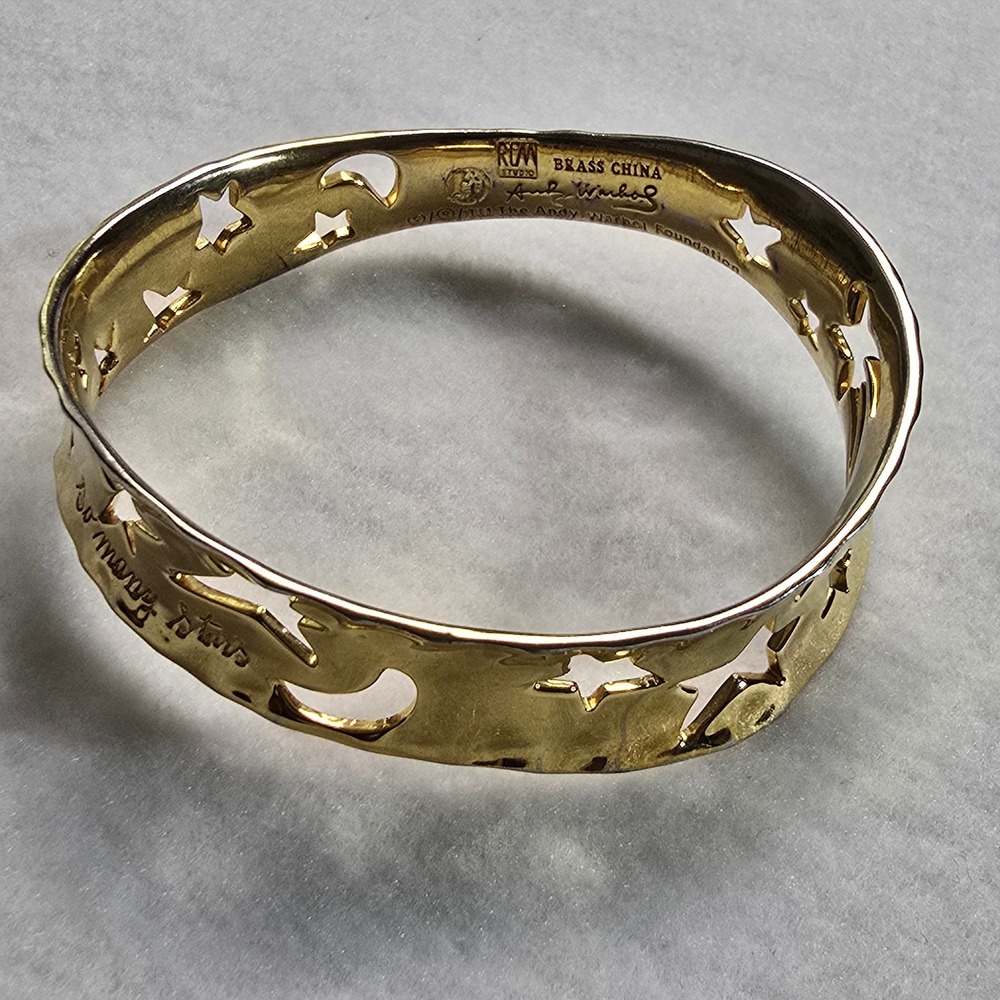 Andy Warhol RLM Bracelet So Many Stars Robert Lee Morris Gold Tone Celestial - Picture 10 of 16